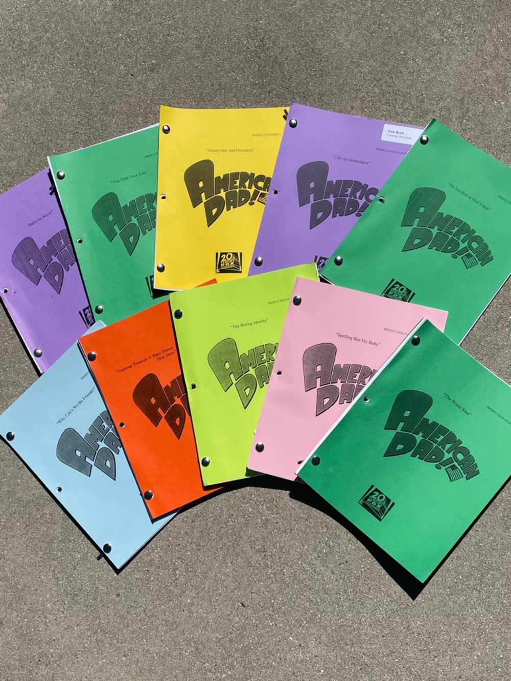 *10* American Dad TV Series Original Production Used Scripts 2009-2011 BULK DEAL